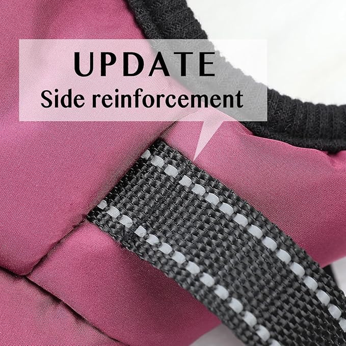 Aiboria Dog Jackets for Winter Windproof Waterproof 2 in 1 Outfit Cold Weather Coat Dog Vest Harness Puppy Winter Warm Jacket Purple S