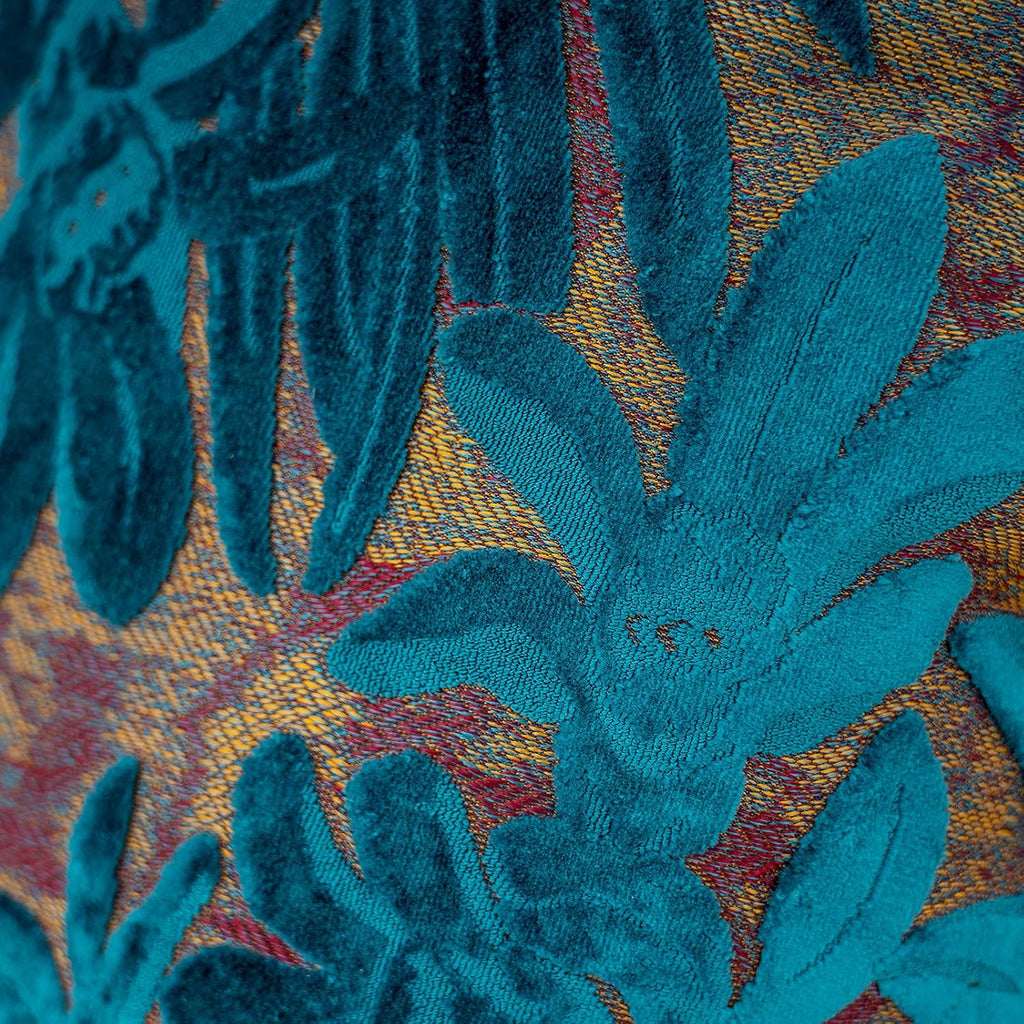 Alerfa 20 x 20 Inch Light Blue Square Maple Leaf Pillow Embroidery Cut Velvet Cushion Case Luxury Modern Lumbar Throw Pillow Cover Decorative Pillow for Couch Sofa Living Room Bedroom Car