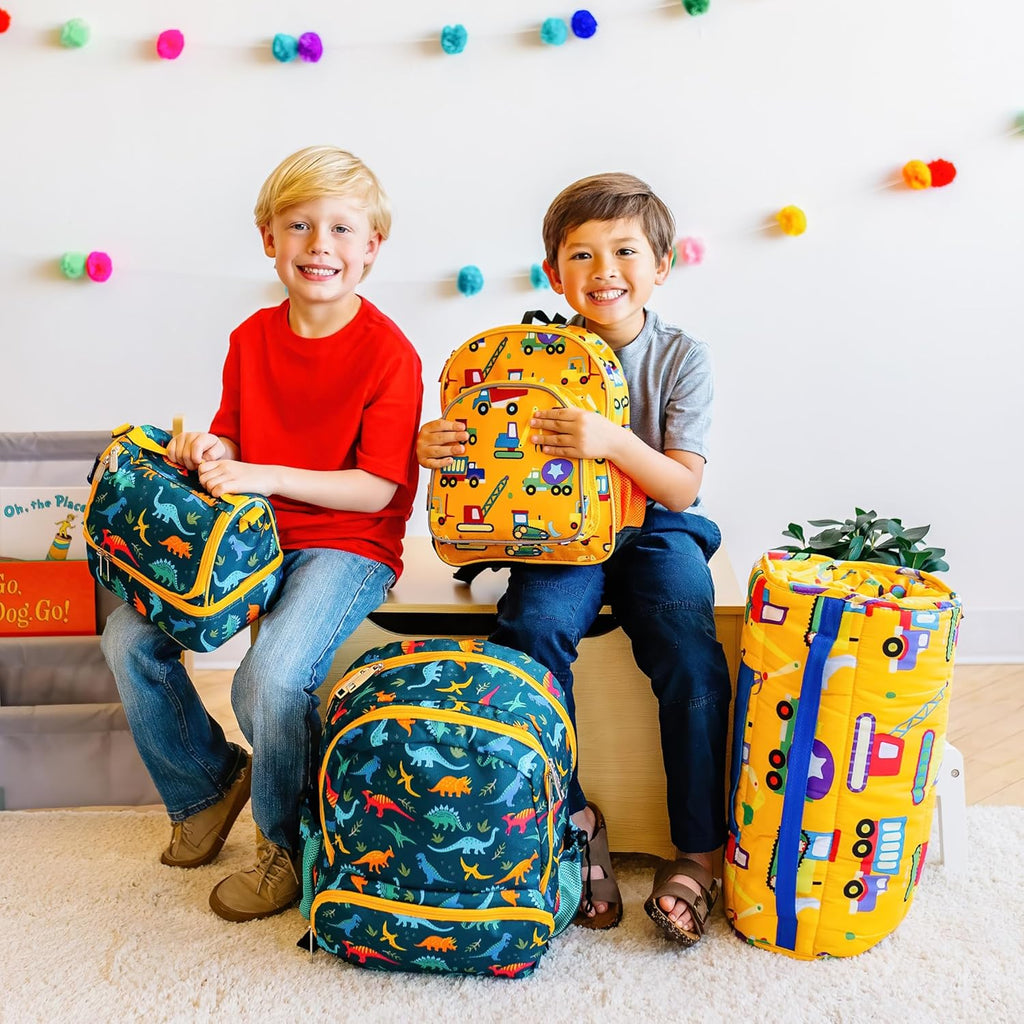 Wildkin Kids Microfiber Nap Mat – Soft Sleep Mat with Pillow, Ideal for School & Travel - Robots