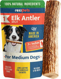 100% Natural - Elk Antlers for Dogs ( Split ) - Naturally Shed in USA - Dog Antler Chews Medium Breeds - Natural, Long-Lasting Treats for Aggressive Chewers - Dog Chews - No Smell & No Mess - Medium