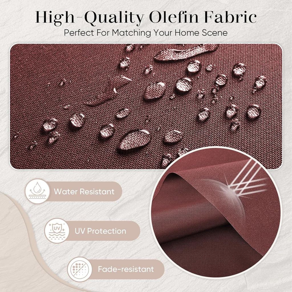 Outdoor Chair Cushions-Patio Chair Cushions Set with Removable Cover 22 X 25 Inch Outdoor Cushions for Patio Furniture Chair Sofa Couch-Red