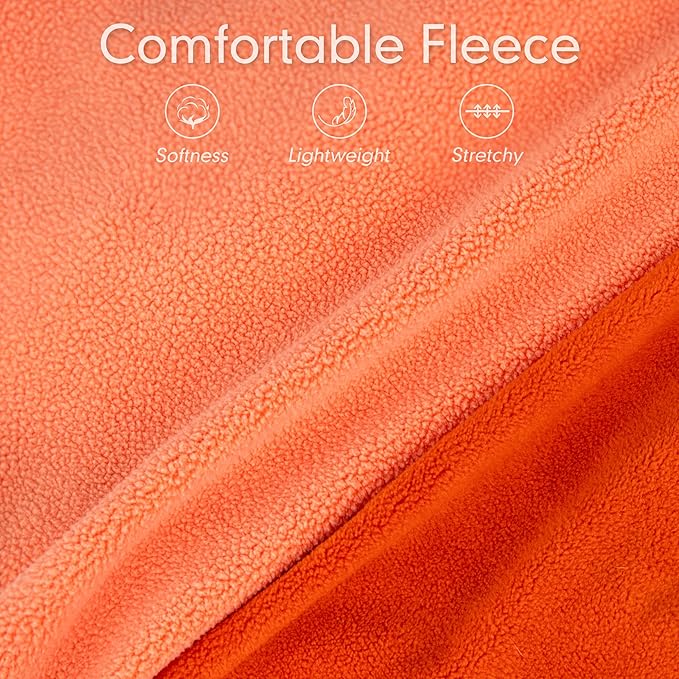 cyeollo 2XL Dog Sweater for Large Dogs Male Female, Reflective Dog Sweatshirt Pullover Jacket Fall Winter Dogs Sweaters Warm Pet Clothes, Orange & Red XXL