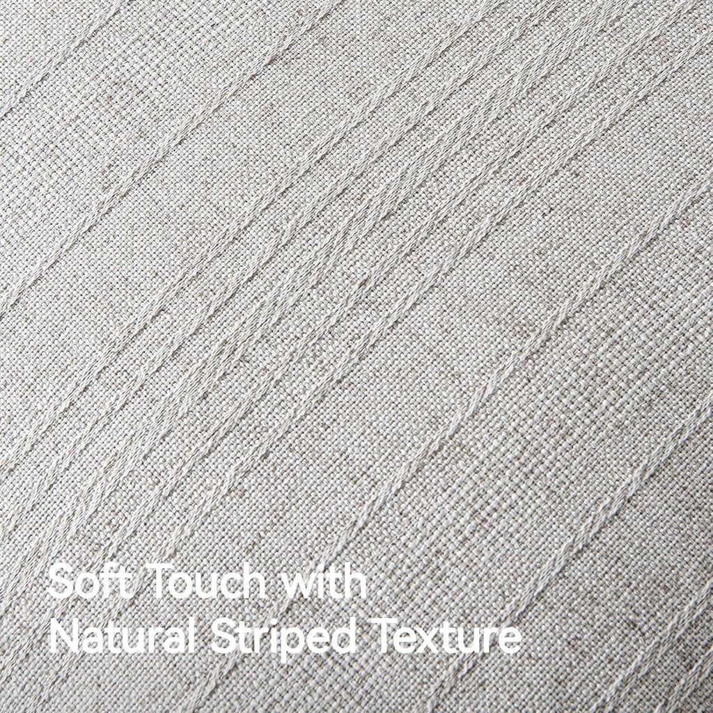 a moment Linen Pillow Covers Set of 2,Boho Farmhouse Throw Pillowcases Neutral Textured Decorative Covers for Couch Sofa, Soft Linen Blend Accent Case Cushion Living Room Home Decor 24"x24"Light Grey