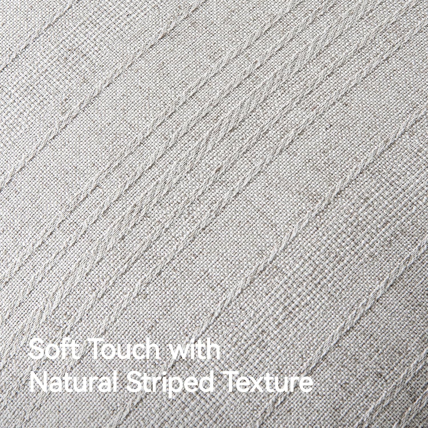 a moment Linen Pillow Covers Set of 2,Boho Farmhouse Throw Pillowcases Neutral Textured Decorative Covers for Couch Sofa, Soft Linen Blend Accent Case Cushion Living Room Home Decor 24"x24"Light Grey