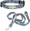 Lucky Love Dog - Adjustable Collar and Leash Set with Easy Click Buckle for Small to Large Dogs, Durable, & Comfortable Collar for Male & Female Dogs, Puppies & Adult - Sweet Holiday Combo, Medium