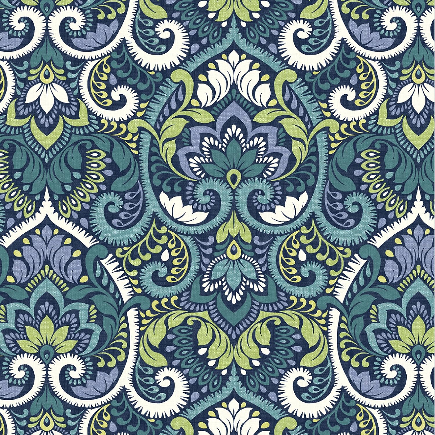 Arden Outdoor Deep Seat Cushion Set, 24 in x 24 in, Weather-Proof, Rain-Proof, Fade Resistant Patio Cushion for Chair, Sofa, and Couch Sapphire Aurora Blue Damask