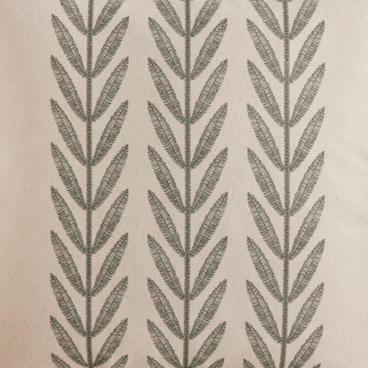 100% Cotton Farmhouse Leaves Throw Pillow Covers Set of 2, 20x20 Inch Green Pastoral Decorative Print Cushion Covers for Sofa Bed Living Room Home Decor