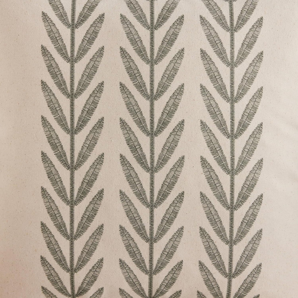 100% Cotton Farmhouse Leaves Throw Pillow Covers Set of 2, 24x24 Inch Green Pastoral Decorative Print Cushion Covers for Sofa Bed Living Room Home Decor