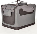 Amazon Basics Folding Portable Soft Pet Dog Crate Carrier Kennel, 42 x 31 x 31 inches, Grey