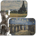 2 Packs Art Cat Wall-Mountable Scratching Board 16.7x11x1 Inch Cat Wall Scratch Pad and Scratcher for Indoor Cats Furniture Protector (Series2)