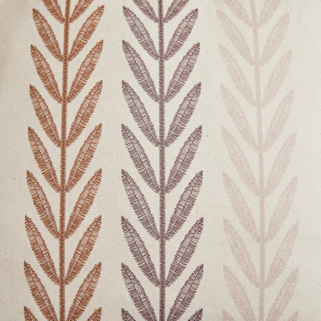 100% Cotton Farmhouse Leaves Throw Pillow Covers Set of 2, 16x16 Inch Mixed Brown Pastoral Decorative Print Cushion Covers for Sofa Bed Living Room Home Decor