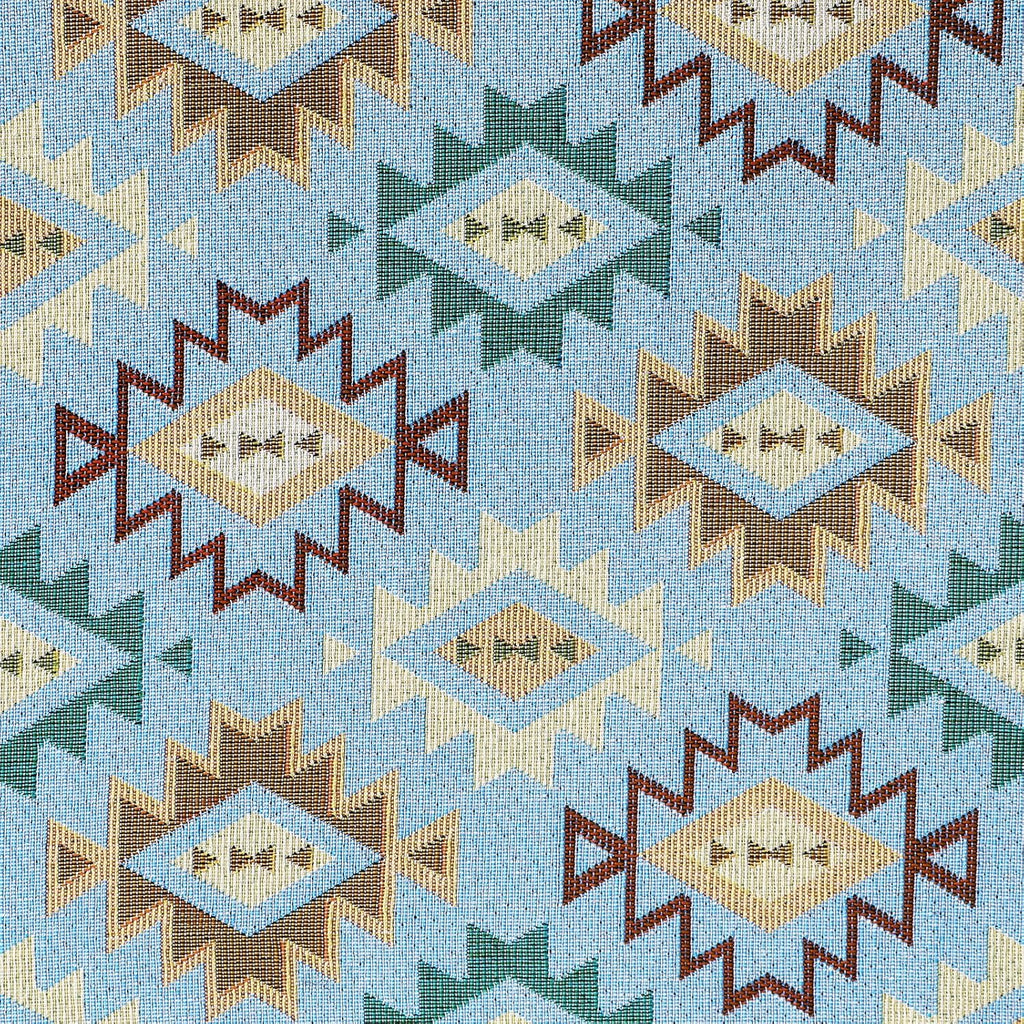 AAAAAcessories D-Shaped Chair Cushions, 2" Thick Dining Chair Pads with Ties and Removable, Machine-Washable Cover, 17" x 16", Geometric Blue