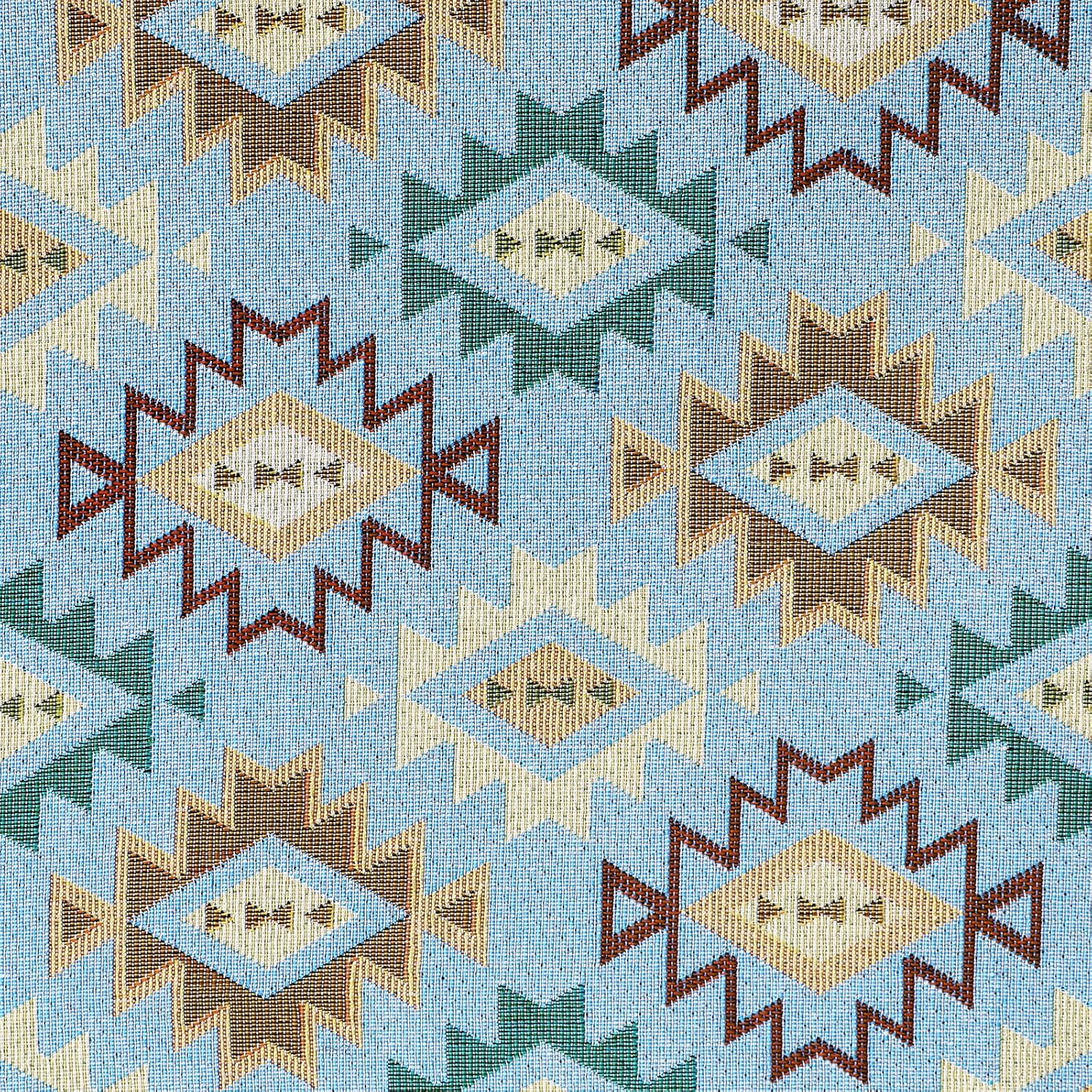 AAAAAcessories D-Shaped Chair Cushions, 2" Thick Dining Chair Pads with Ties and Removable, Machine-Washable Cover, 17" x 16", Geometric Blue