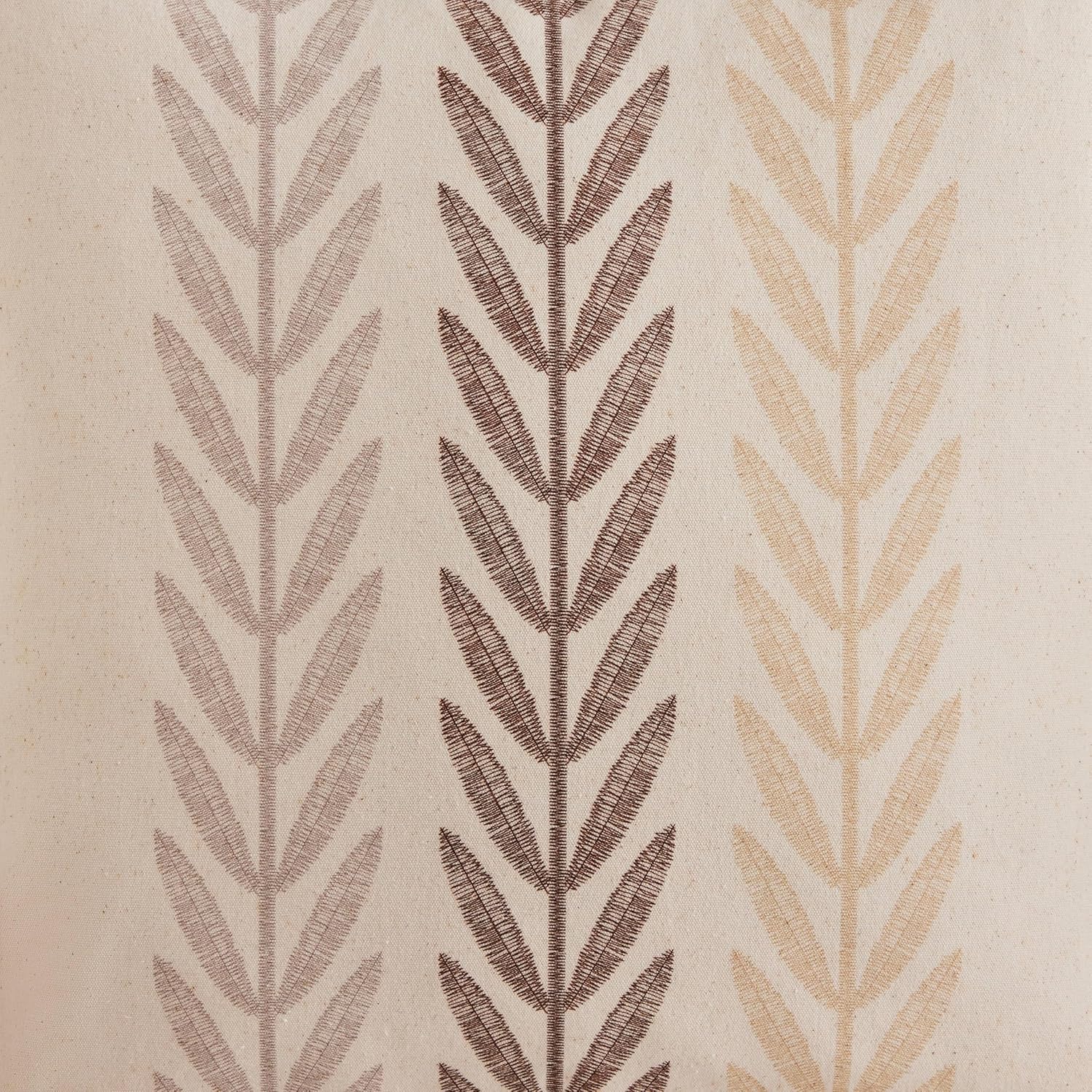 100% Cotton Farmhouse Leaves Throw Pillow Covers Set of 2, 18x18 Inch Mixed Beige Pastoral Decorative Print Cushion Covers for Sofa Bed Living Room Home Decor