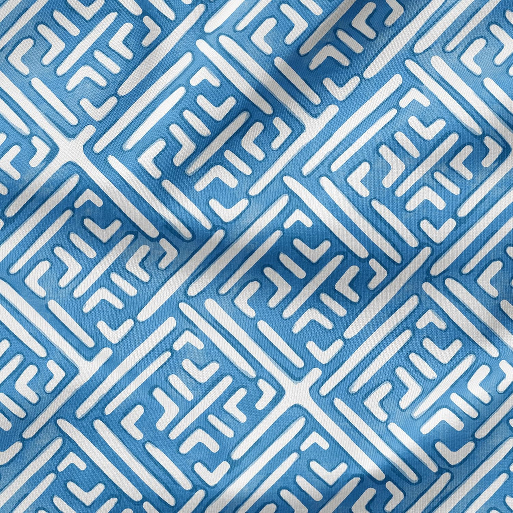 Arden Outdoor Midback Chair Cushion, 18 x 16.5, Rain-Proof, Fade Resistant Amalfi Blue Tile