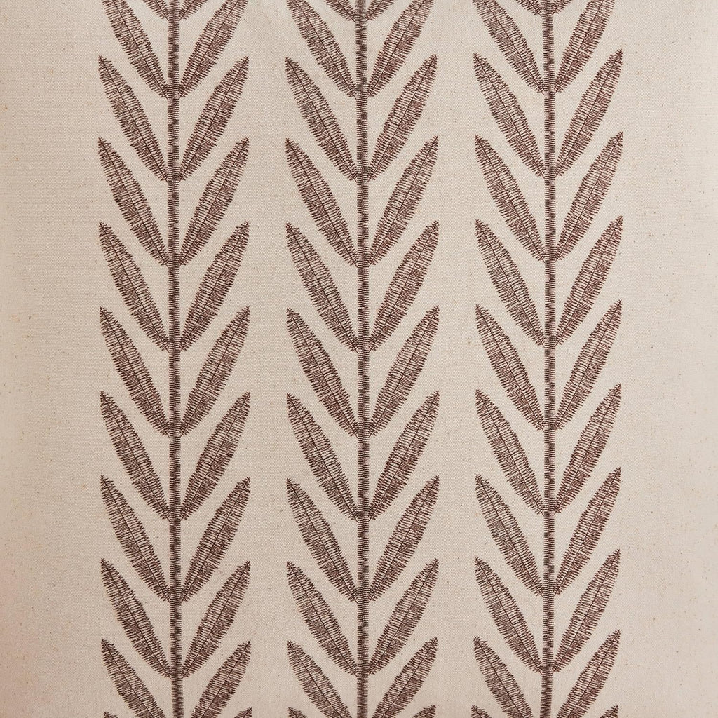 100% Cotton Farmhouse Leaves Lumbar Throw Pillow Covers Set of 2, 12x20 Inch Chocolate Pastoral Decorative Print Cushion Covers for Sofa Bed Living Room Home Decor