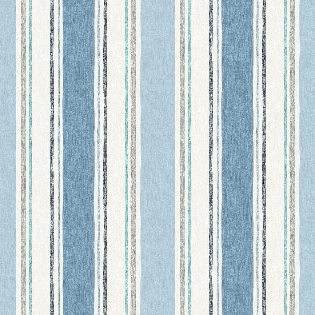 Arden Outdoor Midback Chair Cushion, 18 x 16.5, Rain-Proof, Fade Resistant French Blue Linen Stripe