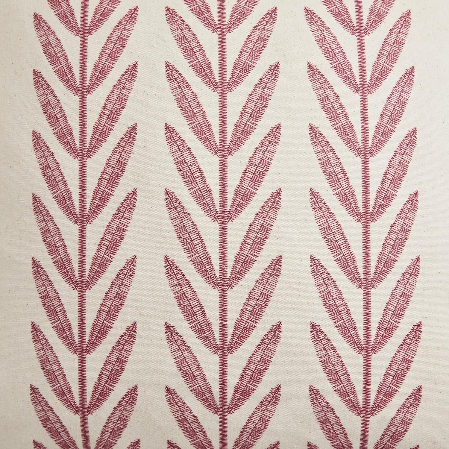 100% Cotton Farmhouse Leaves Throw Pillow Covers Set of 2, 20x20 Inch Burgundy Pastoral Decorative Print Cushion Covers for Sofa Bed Living Room Home Decor