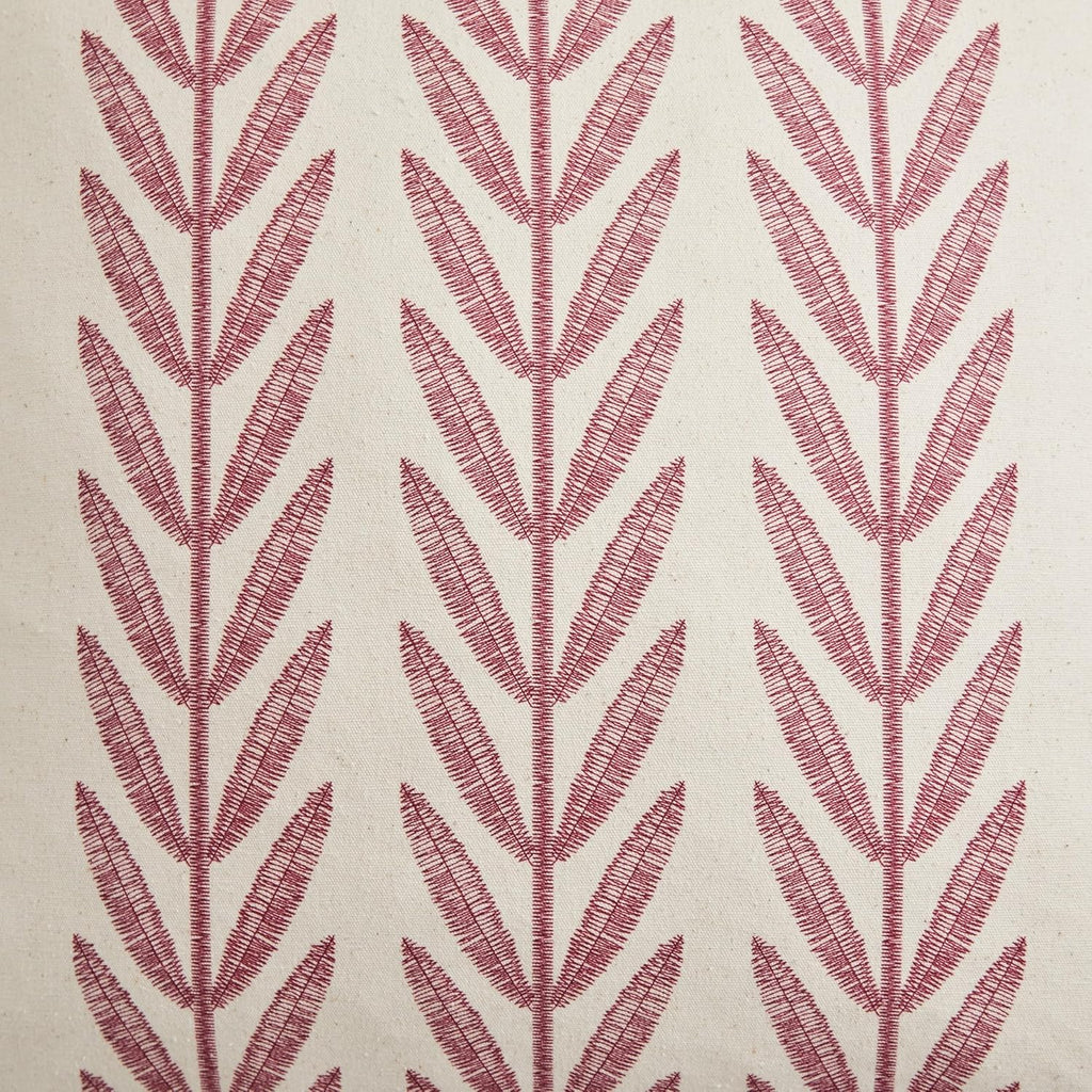 100% Cotton Farmhouse Leaves Throw Pillow Covers Set of 2, 16x16 Inch Burgundy Pastoral Decorative Print Cushion Covers for Sofa Bed Living Room Home Decor